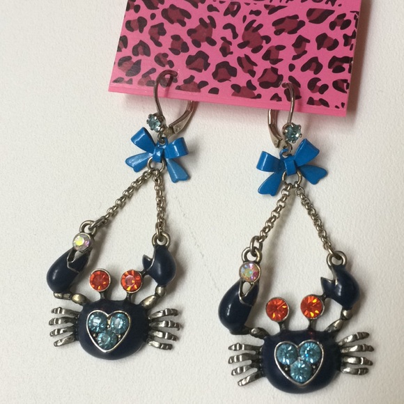 Betsey Johnson Jewelry - Betsey Johnson Blue Crab Earrings